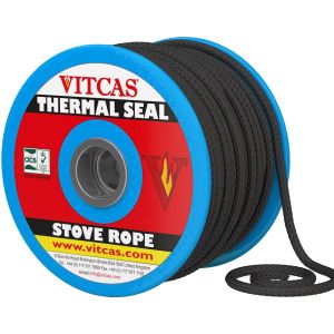 Șnur de etanșare negru moale pentru sobe