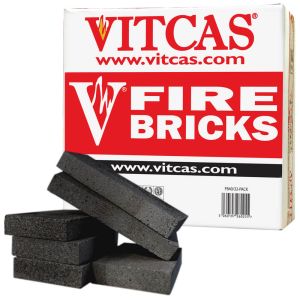 VITCAS cărămizi refractare negre - set de 6 pentru sobe și șeminee
