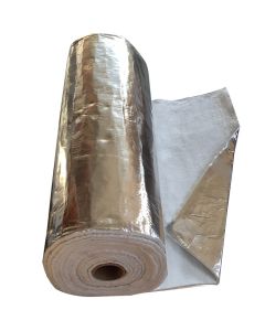 Izolație cu strat de aluminiu - înveliș izolator pentru tubulatură de coș 12 mm x 1 m - la metru